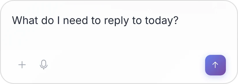 The Kabiri Assistant widget, asked: what do I need to reply to today?